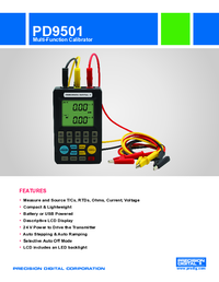Thumbnail of document Data Sheet - PD9501 Multifunction Calibrator